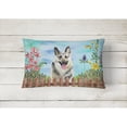 thumbnail image 2 of Carolines Treasures CK1211PW1216 East-European Shepherd Spring Canvas Fabric Decorative Pillow  12H x16W multicolor, 2 of 3