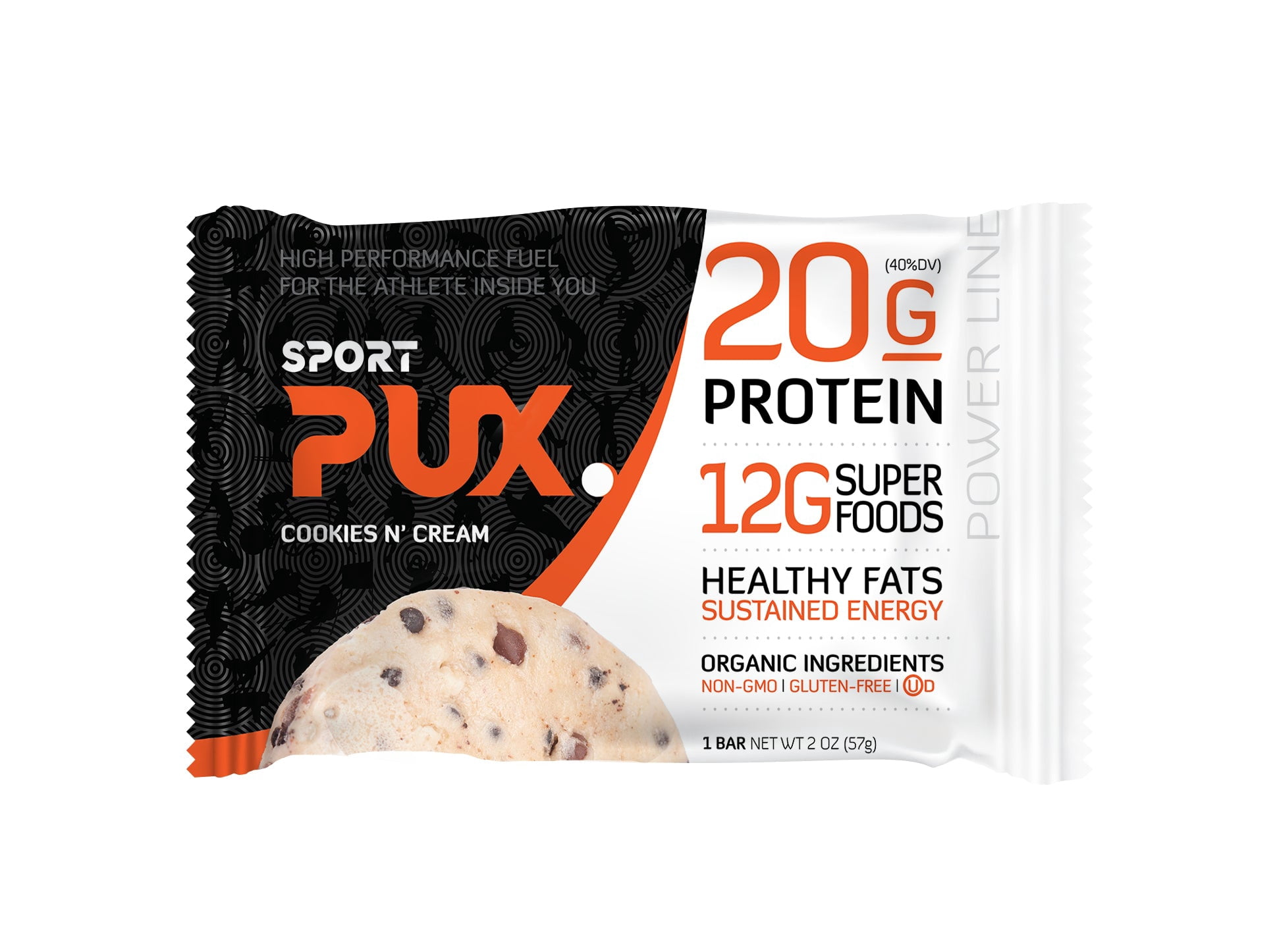 Sport Pux Protein Bar, Cookies N Cream, 20G Whey Protein Bar, 13G Sugar, Gluten Free, 4Count