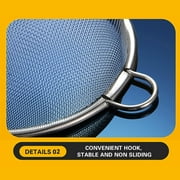 Vikakiooze Stainless Steel Fine Mesh Strainers for Kitchen,Metal Cooking Skimmer Ladle Colander With Handle Food Strainer Kitchen Tools For Kitchen Baking Oil Filter Flour Sifter Foam