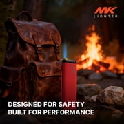MK Refillable Butane Torch Lighters, 2 Pack, Assorted Pocket Colors