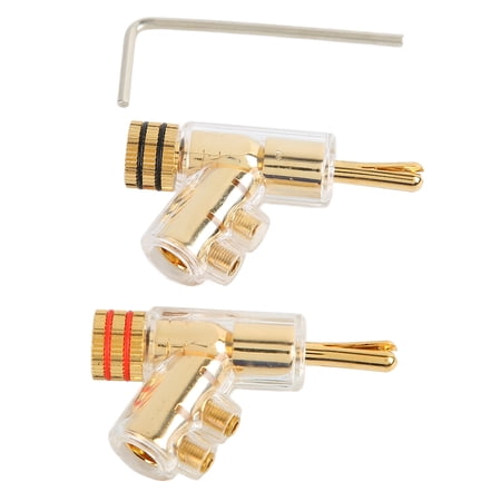 Copper Gold Plated Locking Banana Plugs,1 Pair Locking Banana Speaker ...