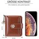 thumbnail image 2 of Cartera de mujer Cartera de cuero Cartera corta Bolso plateado Cartera con cierre RFID para mujer Cartera pequeña con cremallera para mujer, 2 of 5