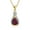 Red-Ruby, variant on Womens Antique Style 3.5CT Ruby Zircon Halo Pendant Necklace 14K Gold Plated Silver