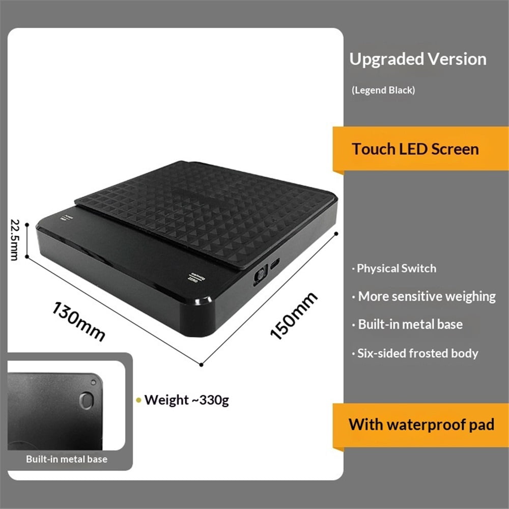 Digital Coffee Scale 3kg/0.1g High Precision Espresso Scale Tare Function for Pour Over Maker Brew（black）