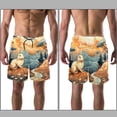 thumbnail image 3 of luoweisi Men's Beach Shorts Quick Dry Swim Trunks with Mesh Lining Rabbit 2XL, 3 of 5