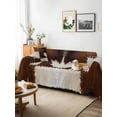 thumbnail image 3 of Brown White Leather Texture Couch Cover Sofa Covers 3 Cushion Sectional Couch, Abstract Art Cowhide Washable Sofa Covers Slipcover Sectional Sofa Cover, Furniture Protector 71"x150", 3 of 9