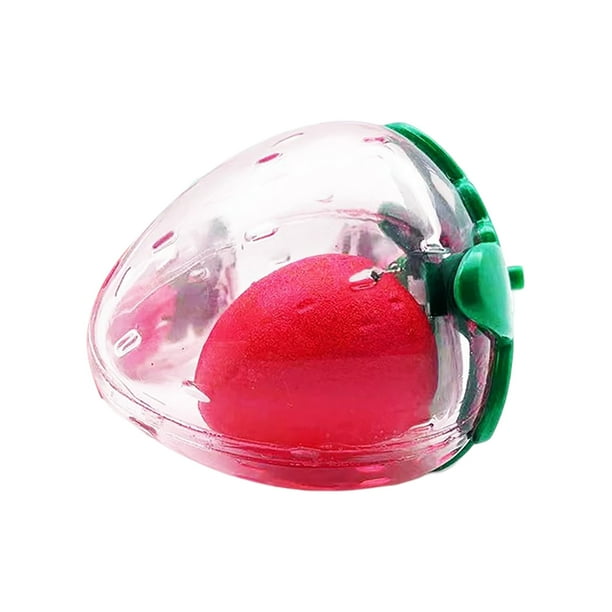 Juguete para perros de razas pequeñas y medianas en botella de plástico. Accesorios para mascotas con forma de fresa. Pack de juguetes masticables para perros que chirrían.