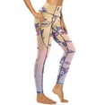 thumbnail image 3 of Kuromi And My Melody High Waisted Leggings for Women, Yoga Pants with Pockets, Soft Athletic Tummy Control Pants for Running Yoga Workout, 3 of 5
