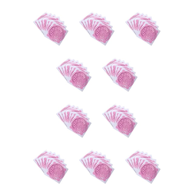 Injueey Colector de pelo antibloqueo para desagüe de suelo, tapón adhesivo para desagüe de alcantarillado, colador para baño, bañera, inodoro, Rosado 10piezas Injueey CBP184978