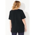 thumbnail image 2 of Catherines Women's Plus Size Suprema Short Sleeve V-Neck Tee, 2 of 6