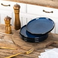 thumbnail image 3 of vicrays Ceramic Salad Plates Set - Porcelain 8 Inch Flat Dessert Appetizer Plate for Lunch Home Party Restaurant - Scratch Resistant Microwave Oven and Dishwasher Safe - Set o, 3 of 6
