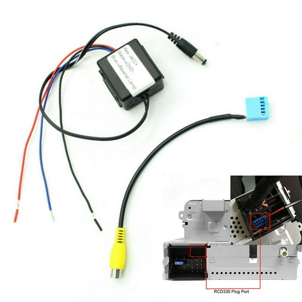 Rear View Camera Power Delay Filter Rectifier RCA Adapter For RCD330