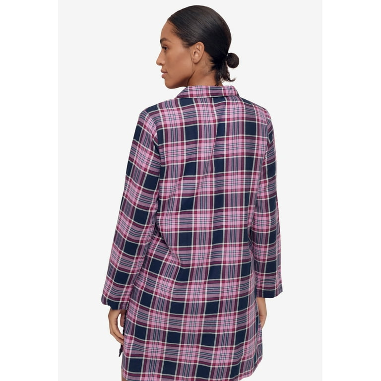 Ellos Women s Flannel Sleep Shirt Nightgown Walmart