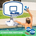 thumbnail image 4 of GoSports Splash Hoop PRO Swimming Pool Basketball Game - Includes Poolside Water Basketball Hoop, 2 Balls and Pump - White, 4 of 5