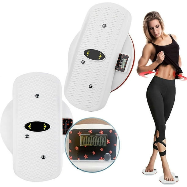 Upgraded version with electronic counter: Auptiz waist twister, waist twister plate, waist twister training plate, fitness waist twister plate with co