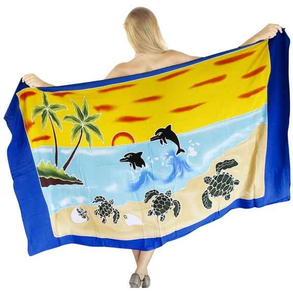 HAPPY BAY Women's Bikini Skirt Beachwear Sarong Coverups Swim Cover up Summer Wraps Bathing suit Swimwear Beach Wrap Skirts for Women One Size Seashore, Island