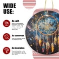 thumbnail image 3 of Round Christmas Ornament Xmas Keepsake Ceramic Ornaments Holiday Decorations for Tree Christmas Gift Ideas 2.95in - Dreamcatcher in A Starry Night Sky, 3 of 6