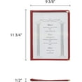 thumbnail image 3 of TrueCraftware- 8-1/2” x 11” Maroon Triple Page Book Fold Restaurant Menu Covers 3 Page 6 View Set of 10- Crystal Clear Menu Covers Sleeve Menu Folder Menu Book Holders for Bar Cafe Restaurant, 3 of 14