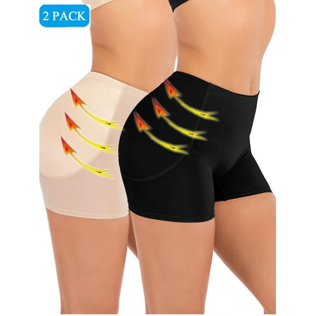 

Set of 2 Womens Plus Firm Control Shapewear Butt Lifter Underwear Waist Trainer Cincher Tummy Control Body Shaping Boyshorts Hi Waist Butt Lifting No Padded Panties