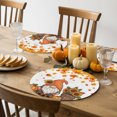 thumbnail image 5 of Gnome Sunflower Round Braided Placemats Set of 8, Thanksgiving Pumpkin Heat Insulation Place Mats Washable Non-Slip Table Mats for Kitchen Dining Party, 15 Inches, 5 of 9