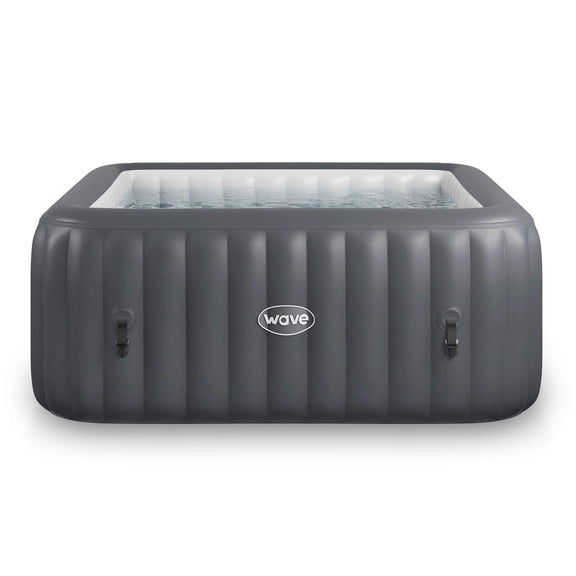 Wave Pacific | 4-Person Inflatable Hot Tub | Integrated Heater | Dark Gray