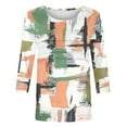 thumbnail image 6 of LiMoi Summer Tops for Women Trendy Large 3/4 Sleeve Womens Tops Tshirts Shirts for Women Plus Size Cotton Floral Shirts for Women Trendy Get it Fast, 6 of 6