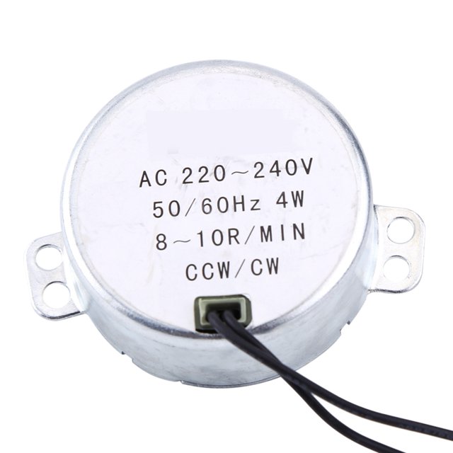 Motor eléctrico YUMILI, voltaje de 220-240V, potencia de 4W, engranajes de reducción convenientes, motor síncrono de imán permanente para motores de aire acondicionado, lámparas de juguete(8-10RPM)