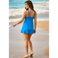 thumbnail image 2 of Swim 365 Women's Plus Size Surplice Swim Dress, 2 of 5