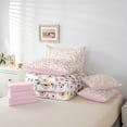 thumbnail image 6 of Homewish Teens Boys Girls Kawaii Flowers Bedding Comforter Set 7-Piece,Dreamy Princess King Bedding Sets,Spring Garden Ultra Soft Bed Sheets,Super Cozy Room Decor,Reversible, 6 of 8
