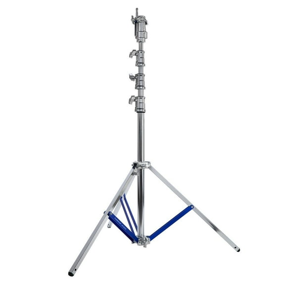 Flashpoint Heavy Duty 13.3ft High Cine Stand Pro with Leveling Leg and Combo Head, Silver, Max Load 39.7lb/18kg