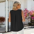 thumbnail image 6 of XBASW Women's Chiffon Tank Tops Summer Tunic Sleeveless Blouse Loose Casual Work Shirts for Womens S-2XL, 6 of 12