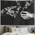 thumbnail image 2 of Nawypu Wall Tapestry White and Black Floral Hands, Funny Creative Hippie Boho Novelty Tapestry Wall Hanging, Art Decor Print Fabric for Bedroom Living Room College Dorm, 2 of 6