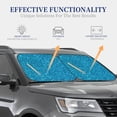 thumbnail image 4 of Bingfone Blue Glitter Print 2-Piece Sun Shade Front Windshield - Foldable Car Front Window Sunshades For Most Sedans Suv Truck - Small, 4 of 7