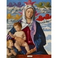 thumbnail image 2 of Giovanni Bellini 12x14 Black Ornate Wood Framed Double Matted Museum Art Print Titled: Madonna and Child with St. John the Baptist (1490-1500), 2 of 5