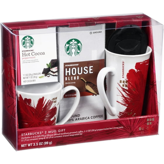 Starbucks Holiday 2 Mug Gift Set, 4 pc