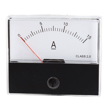 M Buder Analog Current Panel Meter Ammeter Gauge Class 2.0 Accuracy DC 0-15A 3.15 inches / 8.0 cm Ampere Measurement Tester Gauge Panel with Transparent Plastic Outer Shell for Industrial Use