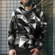 thumbnail image 3 of Sudaderas con capucha con patrón de cuadros para hombres, jerséis con estampado 3D de bloques de Color, Tops de calle Unisex, sudaderas sueltas, 3 of 5