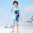 thumbnail image 5 of NOLDARES Cute Baby Boy Swimsuit Long Sleeve/Short Sleeved One Piece Bathing Suit Summer Infant Surfing Suit(Sky Blue,5-6 Years), 5 of 6