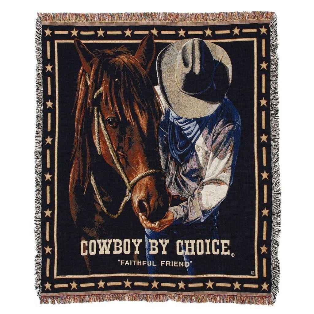 Gift Corral Western Decorative Throw Blanket Woven Cotton 873621