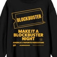 thumbnail image 2 of Blockbuster Make It a Blockbuster Night Adult Black Crew Neck Sweatshirt -XXL, 2 of 3