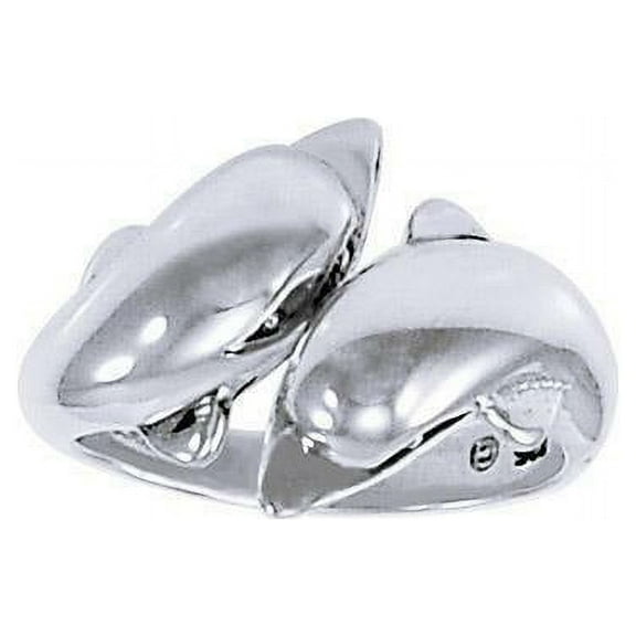 Double Dolphin Ring 925 Sterling Silver Sea Life Animal Totem Spirit Jewelry