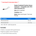 thumbnail image 2 of Engine Crankshaft Position Sensor Connector - Compatible with 1994 - 2004 Chevy S10 1995 1996 1997 1998 1999 2000 2001 2002 2003, 2 of 2