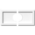 thumbnail image 1 of Ekena Millwork CMP12X6RE2-03000 3 in. ID x 4 in. Rectangle Architectural Grade PVC Contemporary Ceiling Medallion - 2 Piece, 1 of 1