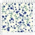 thumbnail image 2 of Challis Rayon Printed Lorca, Floral Fabric, Dress Fabric, Rayon (NAVY/ROSE/DENIM, ByYard), 2 of 4