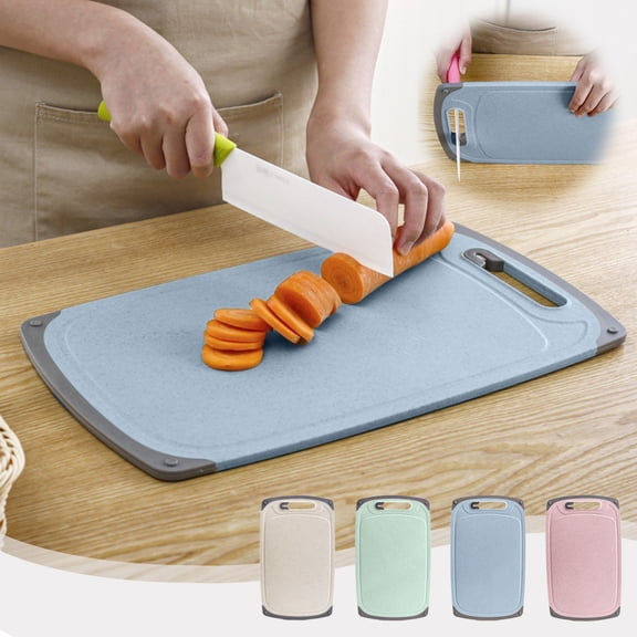 Upgrade Wheat Straw Cutting Board and Chopping Block, Doubles Sided Extra Large, Dishwasher Safe, Non Slip Easy Grip Handle, for Kitchen Prep, Meat Cutting, Food Preparation, Beige with Whetstone