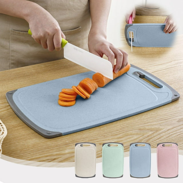 Upgrade Kitchen Cutting Boards,Premium Buckwheat Double-Sided Board,Large Meat-Safe Board,Ergonomic Non-Slip Handle,Dishwasher Safe,Easy Grip Design,Ideal for Professional & Home Use