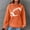 Orange, variant on jjayotai Women's Sports Hooded Sweatshirt, Loose Casual Round Neck Hooded Long Sleeved Sweatshirt Fall Tops