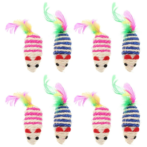 KAKOWELY juguetes para gatos con forma de ratón, hierba gatera, juguete interactivo para masticar.