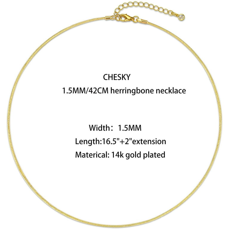 CHESKY Heart Initial Necklaces for Women Girls, 14K Gold Filled Heart  Pendant Necklace Simple Cute Necklaces