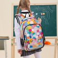 thumbnail image 7 of FORMRS Unisex School Backpack 17" Student Travel Bag with Laptop Compartment, Purple Colorful Circles, 7 of 7